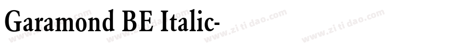 Garamond BE Italic字体转换